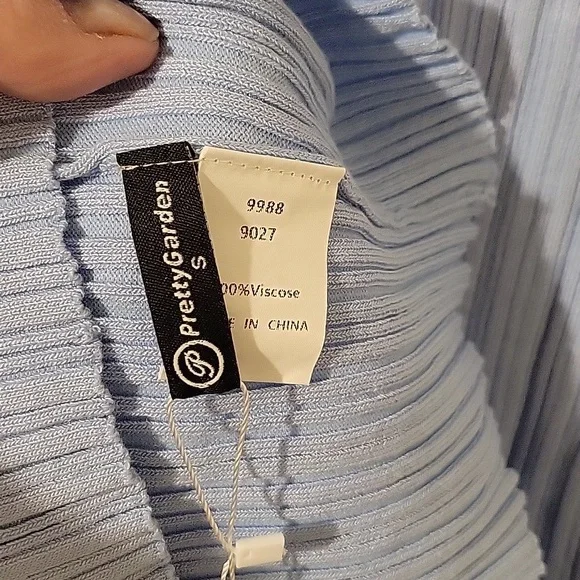 Sleeveless Ribbed Maxi Dress in Light Blue - Picture 2 of 5